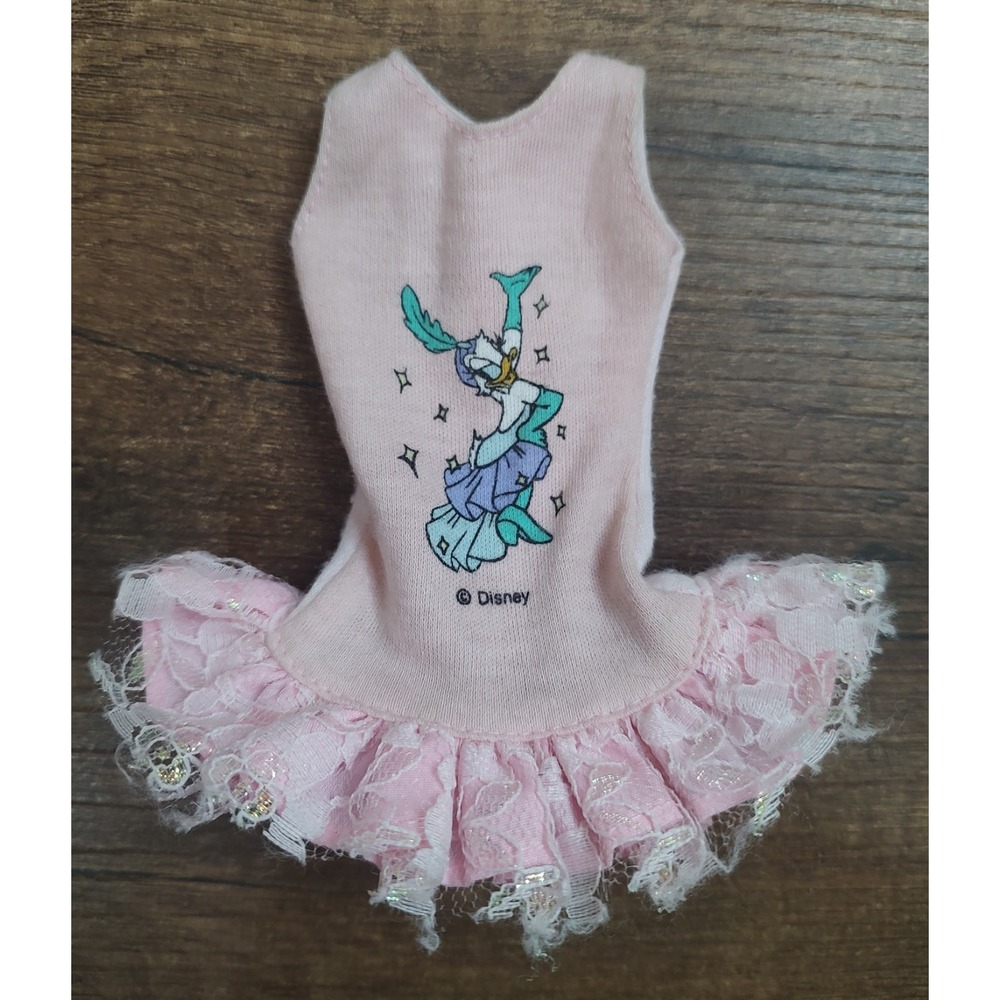 1992 Barbie Disney Party Wear Pink Dress featuring Daisy Duck Z33